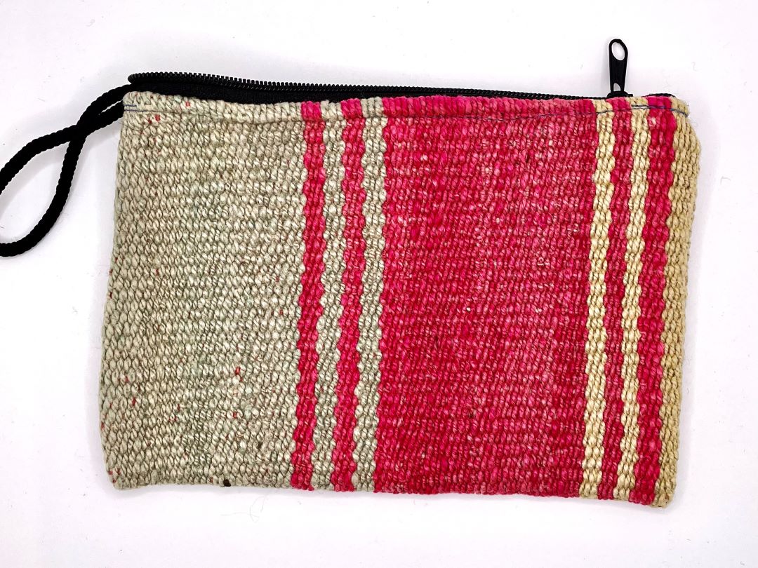 Aguayo Clutch, Orange/Pink/Red Hand woven Accessories Bag, Bolivia