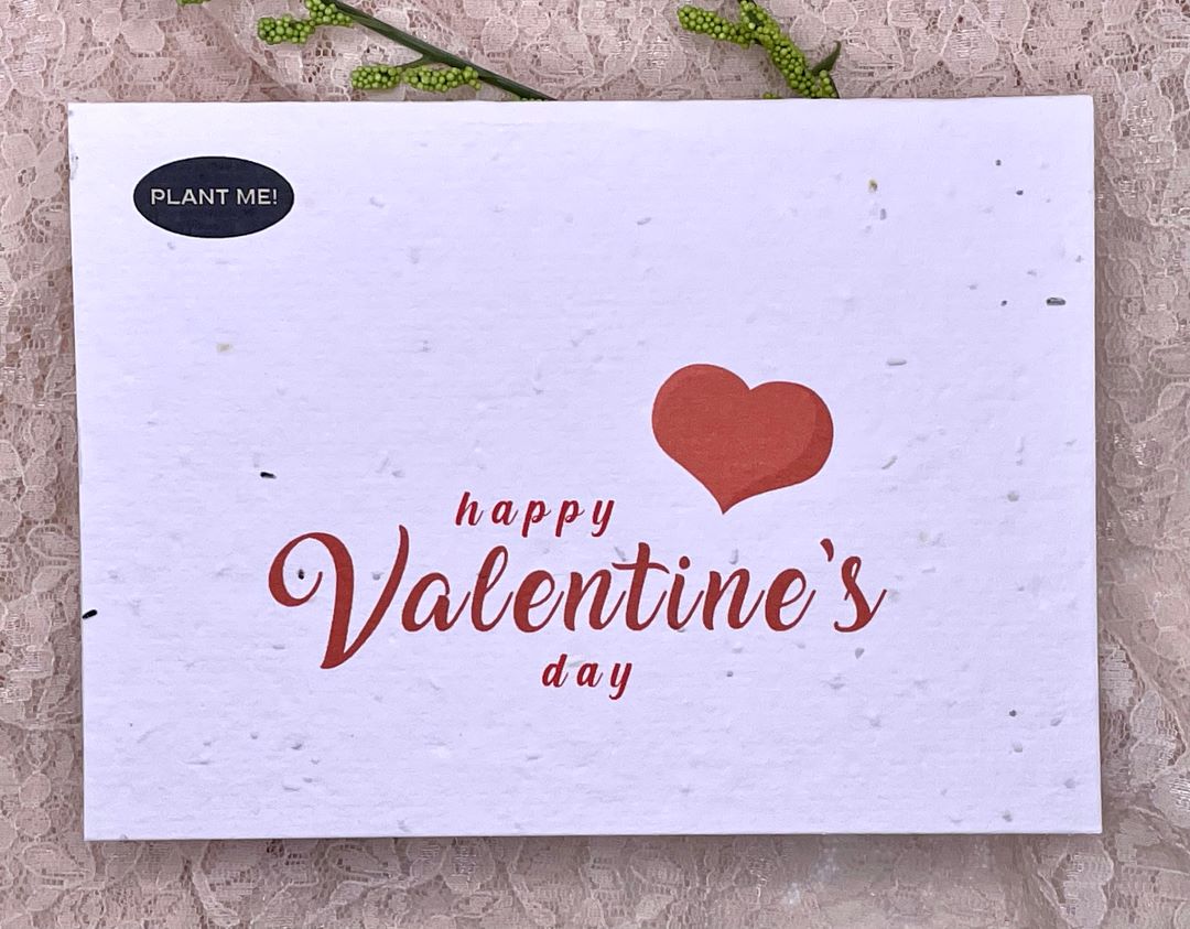 Happy Valentines Heart Plantable Card, Canada