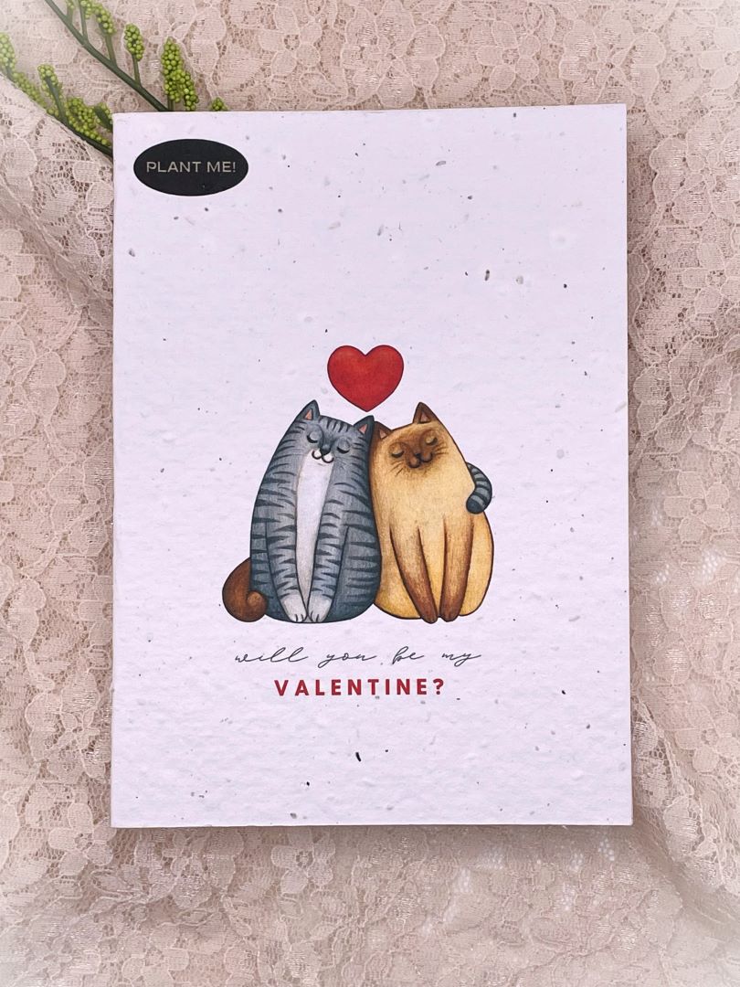 A Cats Valentine Plantable Valentines Day Card, Canada