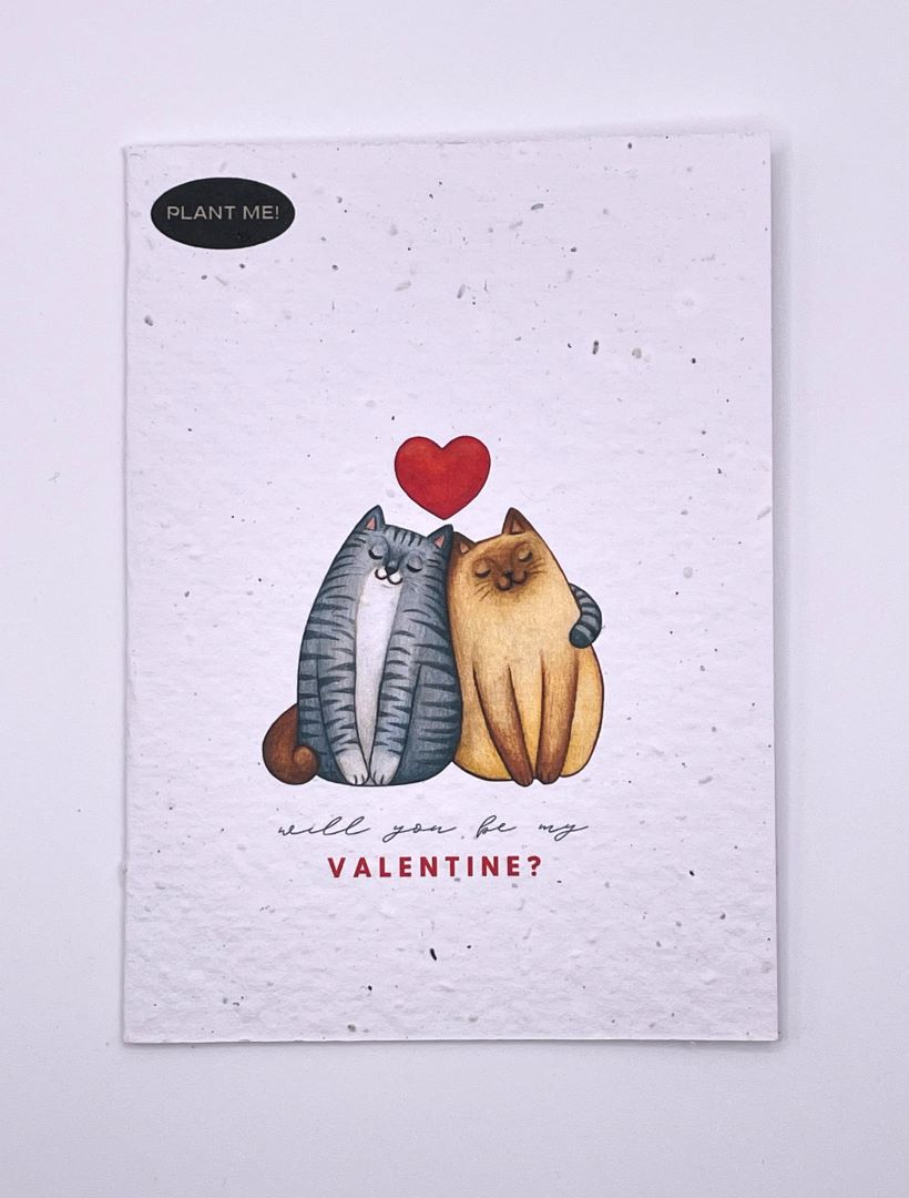 A Cats Valentine Plantable Valentines Day Card, Canada