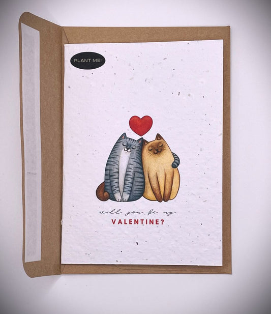 A Cats Valentine Plantable Valentines Day Card, Canada