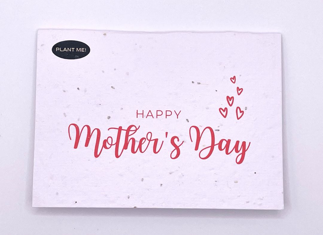 Happy Mothers Day With Hearts Plantable Greeting Card, Canada