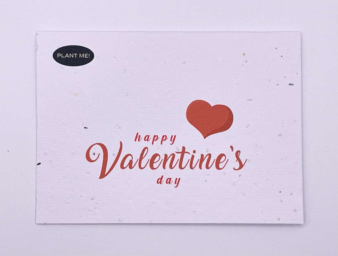 Happy Valentines Heart Plantable Card, Canada