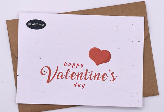 Happy Valentines Heart Plantable Card, Canada