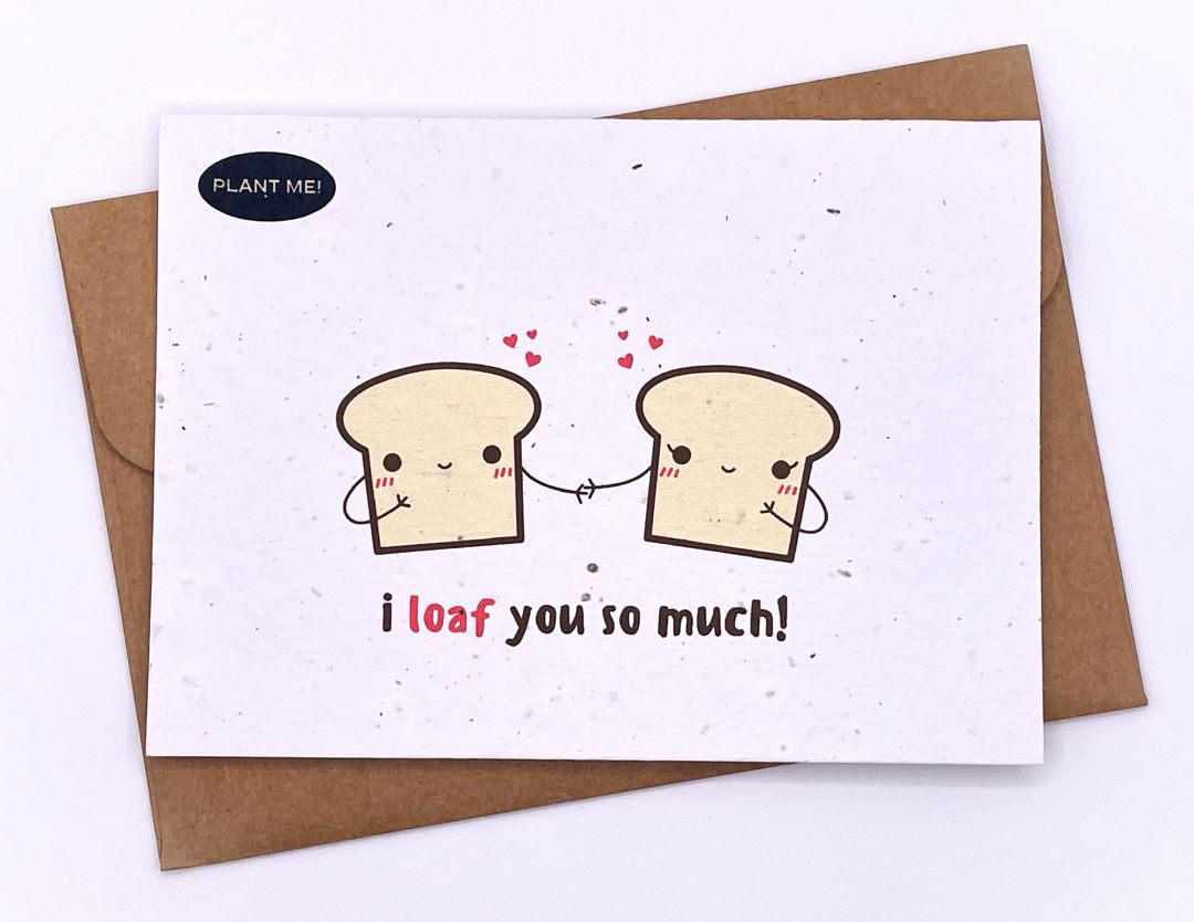 I Loaf You So Much Plantable Valentines Day Card, Canada