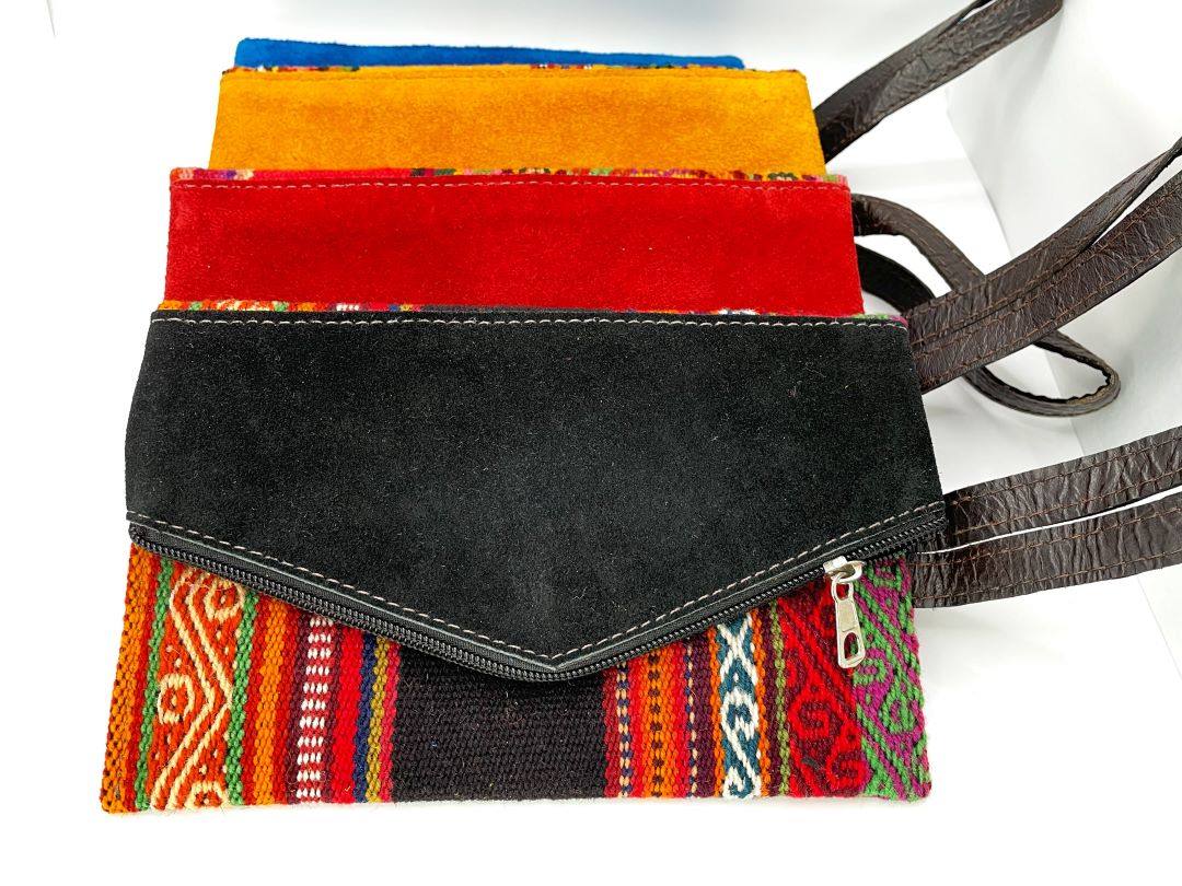 Aguayo and Suede Clutch, Bolivia - Black