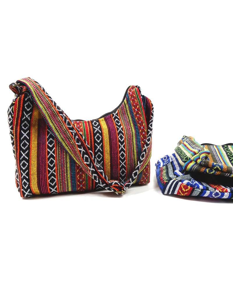 Gheri Cotton Shoulder Purse, Nepal