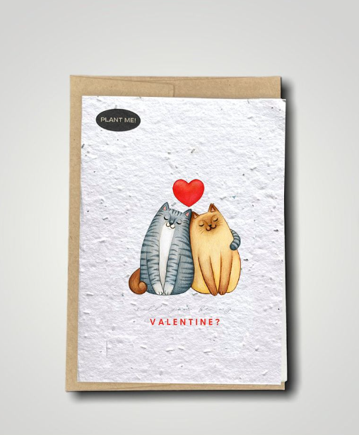 A Cats Valentine Plantable Valentines Day Card, Canada
