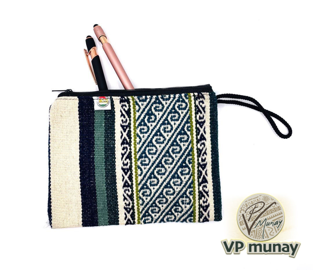 Clutch Aguayo Bag - Natural Stripes,  Bolivia
