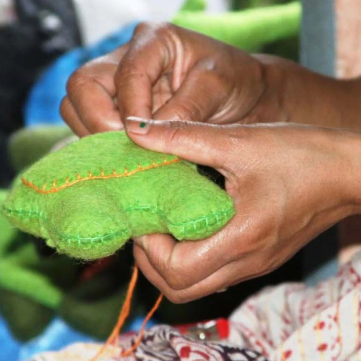 Star Burst Handmade Felt Ornament, Nepal