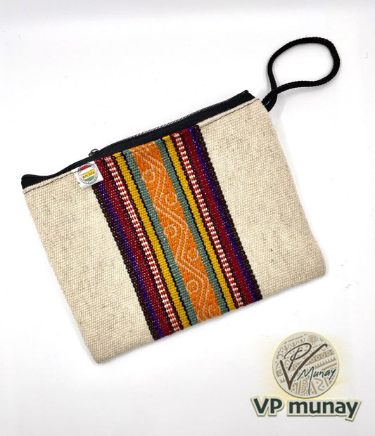 Clutch Aguayo Bag - Natural Stripes,  Bolivia