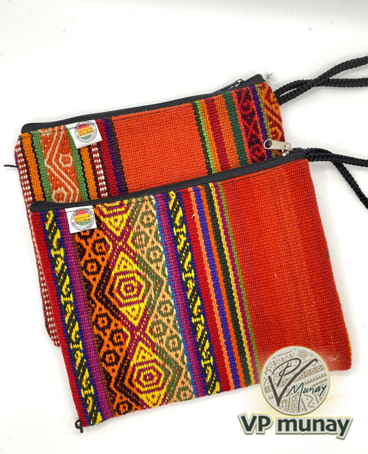 Clutch Aguayo Bag, Red/Orange  Bolivia
