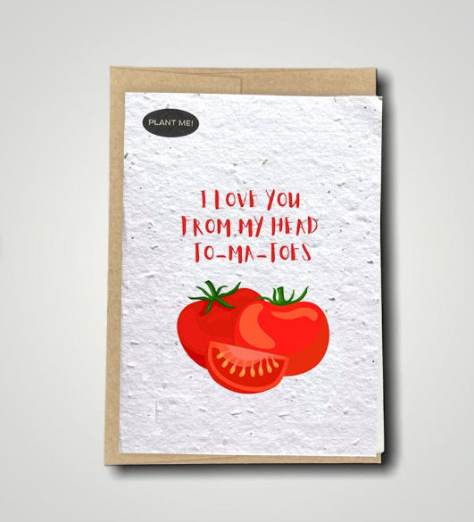 I Love You From My Head To Ma Toes Plantable Valentines Day Card, Canada
